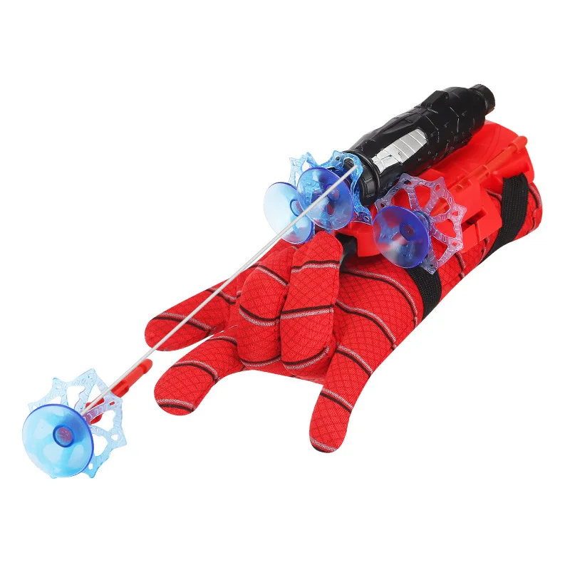 スパイダーランチャースパイダーヒーローシルクスピニング子供のおもちゃの少年グローブ射撃ソフト弾丸銃ロールプレイングソフト弾丸シューター