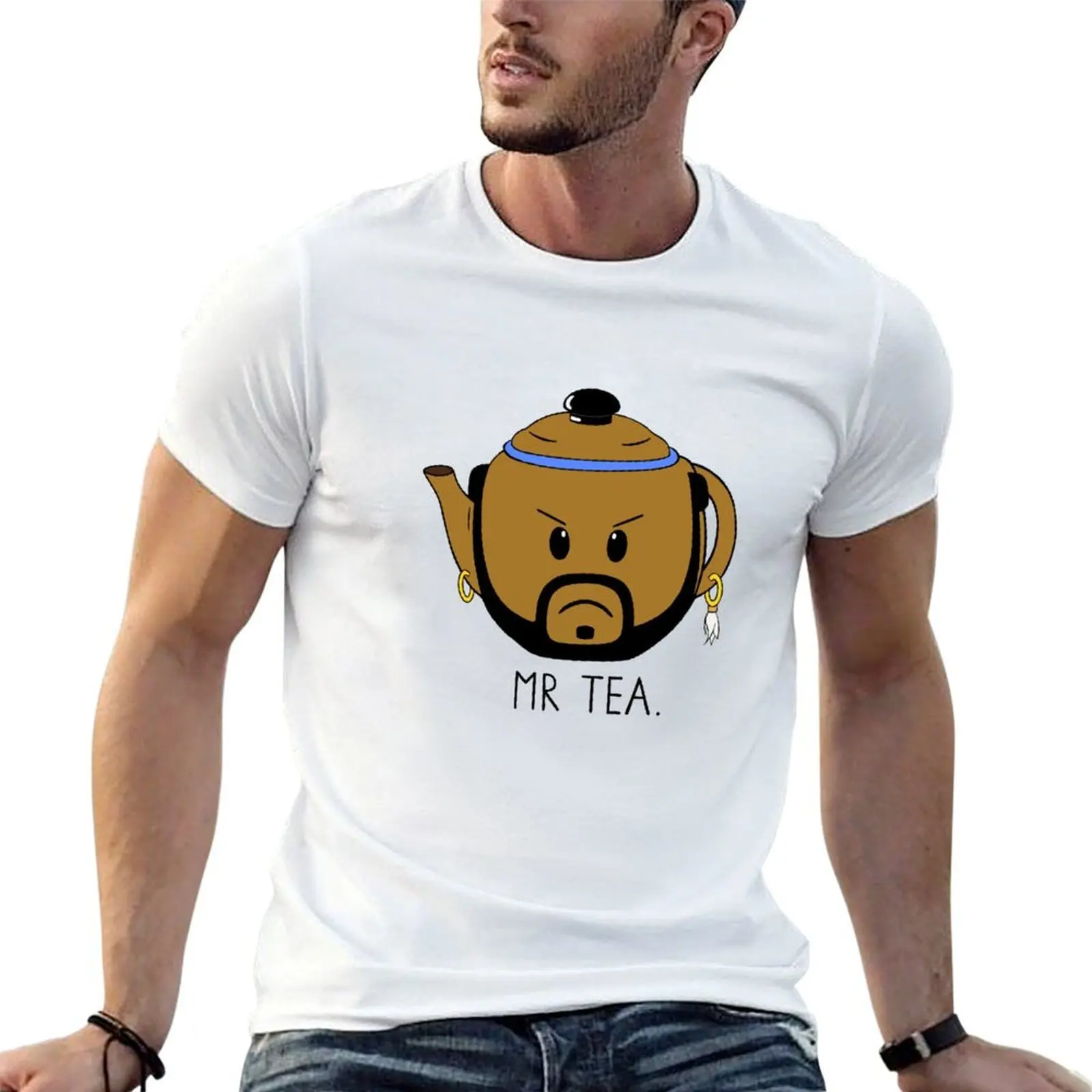 Mr Tea T-Shirt t shirt man luxury t shirts cotton 100% essential t shirt T-shirt