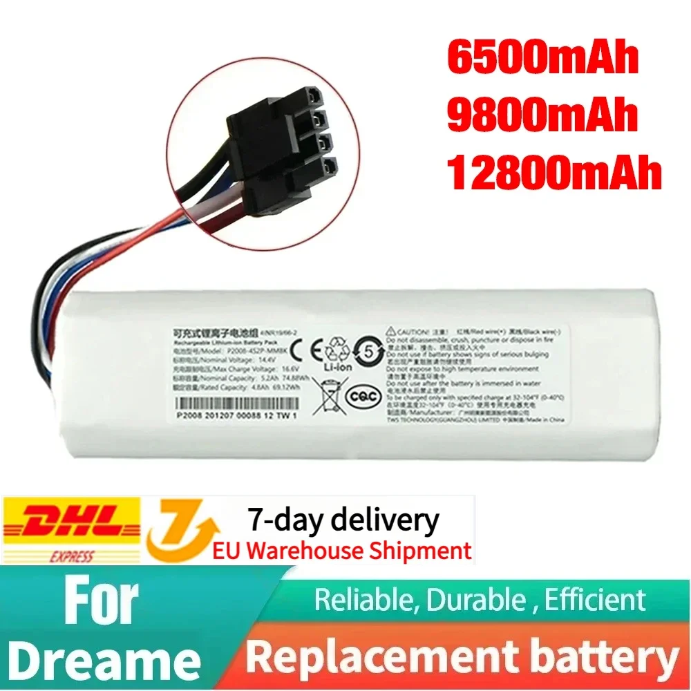 Replacement Battery P2008-4S2P-MMBK For Xiaomi Mijia Mi Sweeping Mopping Robot Vacuum Cleaner 1T Dreame D9 F9 L10Pro L10Plus S10