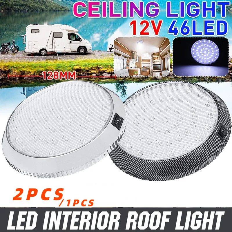 Luz de led para teto com interruptor, peças, para trailer, van, trailer, barco a motor