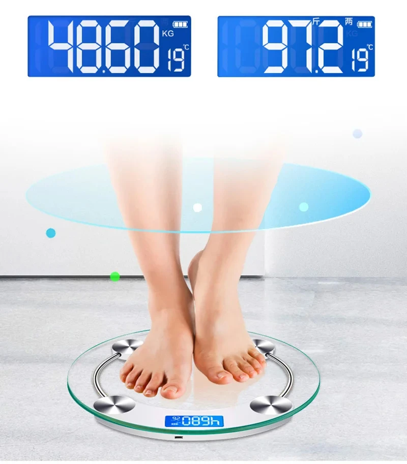 Digital Bathroom Body Scale With Hd Lcd Display For Body Weight_voghion.com