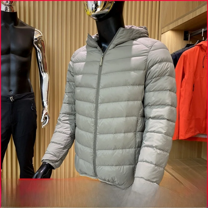 

Lightweight ort Men's down Jaet Hooded Du down Inner Winter Coat Youth Faion Modern Sle Zipper Closure Color