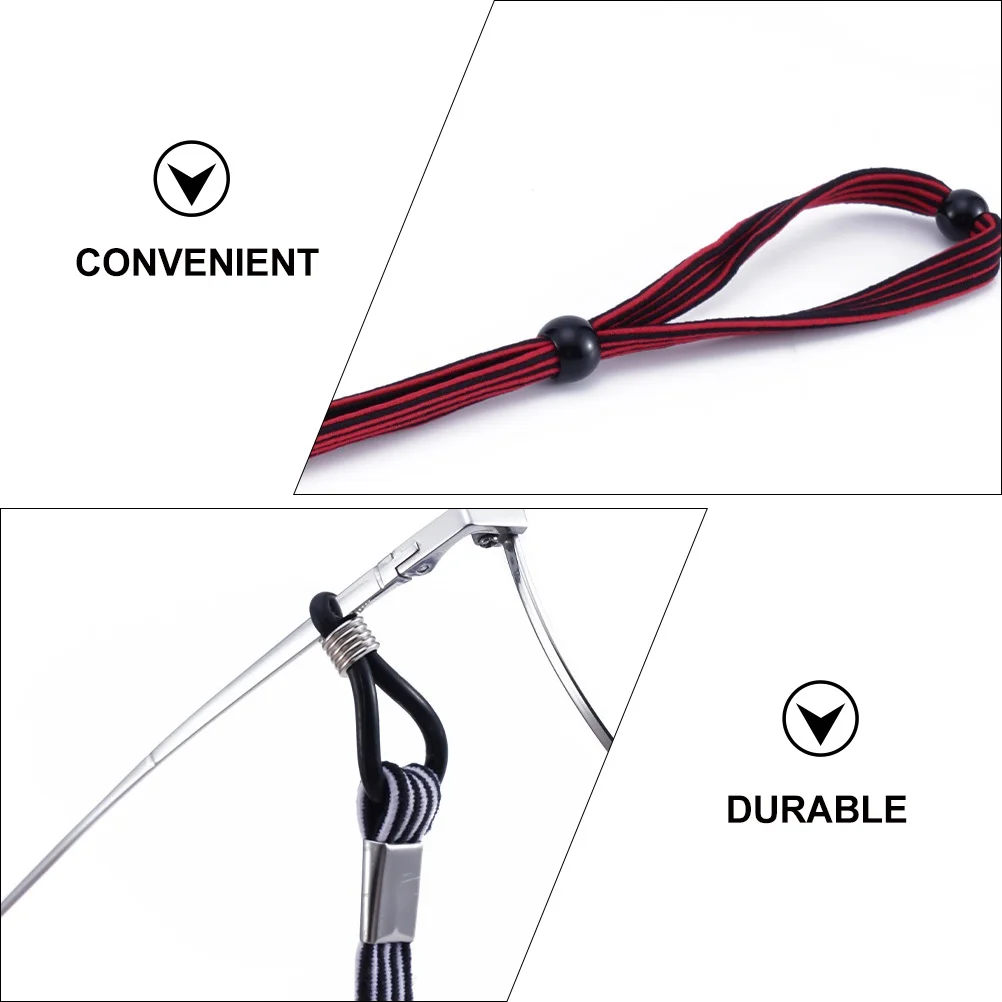 4 Pcs Elastic Glasses Cord Chain Sun Running Adjustable Lanyard Eye Fixed Accessories Fiber Non-skid Rope Sunglasses