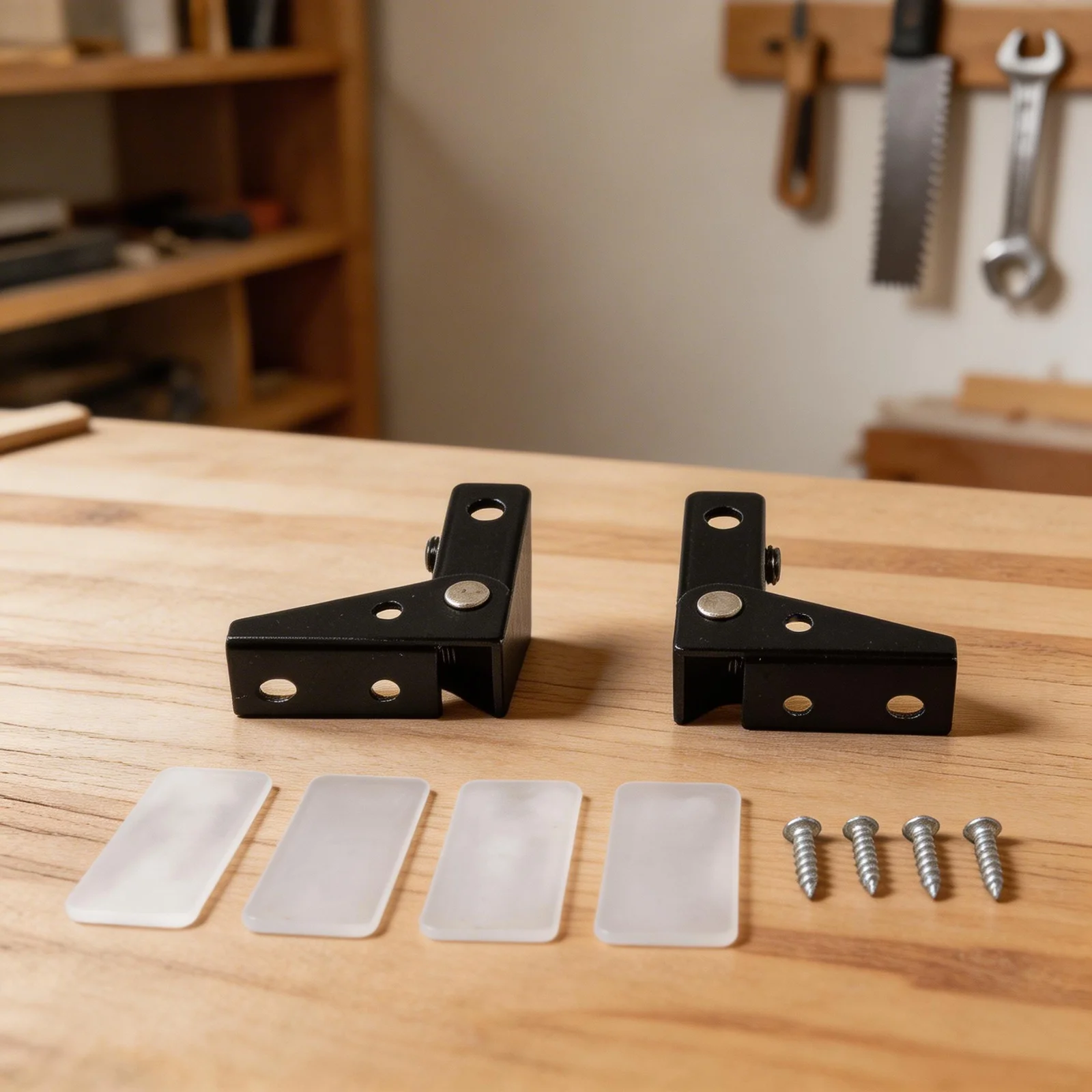 2PCS Nonporous Stainless Steel Glass Hinges with Magnetic Touch for Display Cabinet Doors Compatible with Glass Thickness 5 8mm