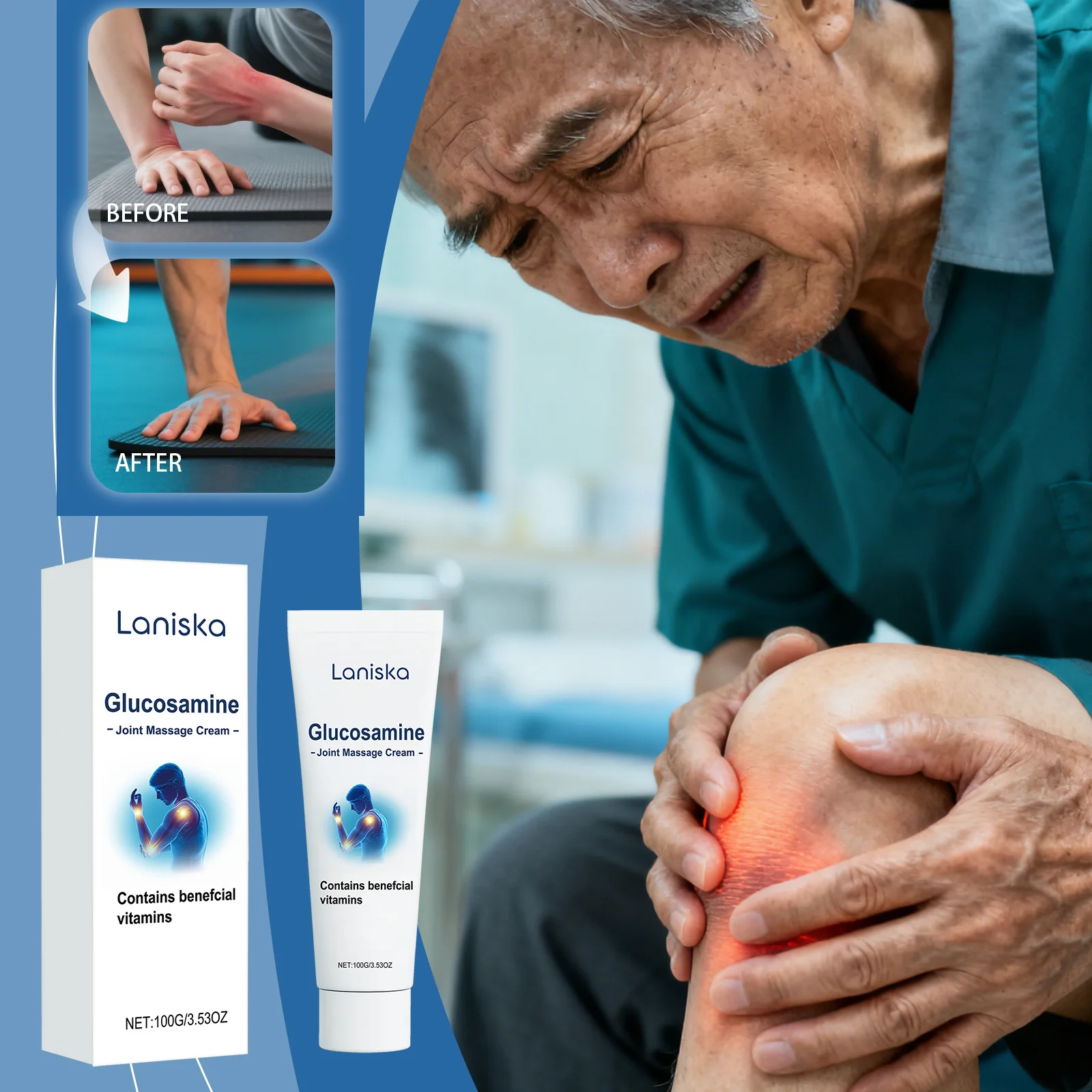 Crema para el Cuidado de las Articulaciones, Hidratación Suave y Protección para las Articulaciones del Cuerpo, Muñecas y Rodillas, Crema de Cuidado Tópico