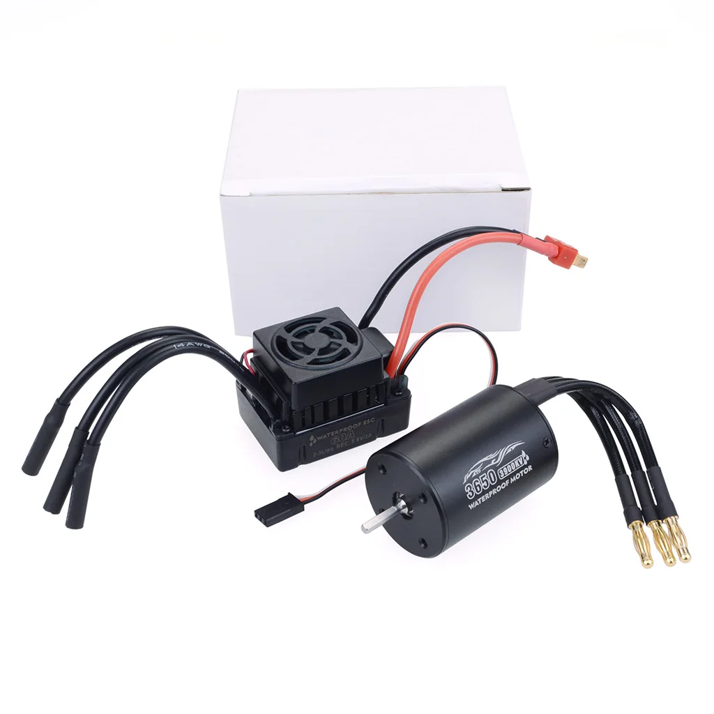 

SURPASS HOBBY Waterproof 3650 2300KV/3100KV/3900KV Brushless Motor With 60A ESC Combo for 1/10 RC Car Truck Toy