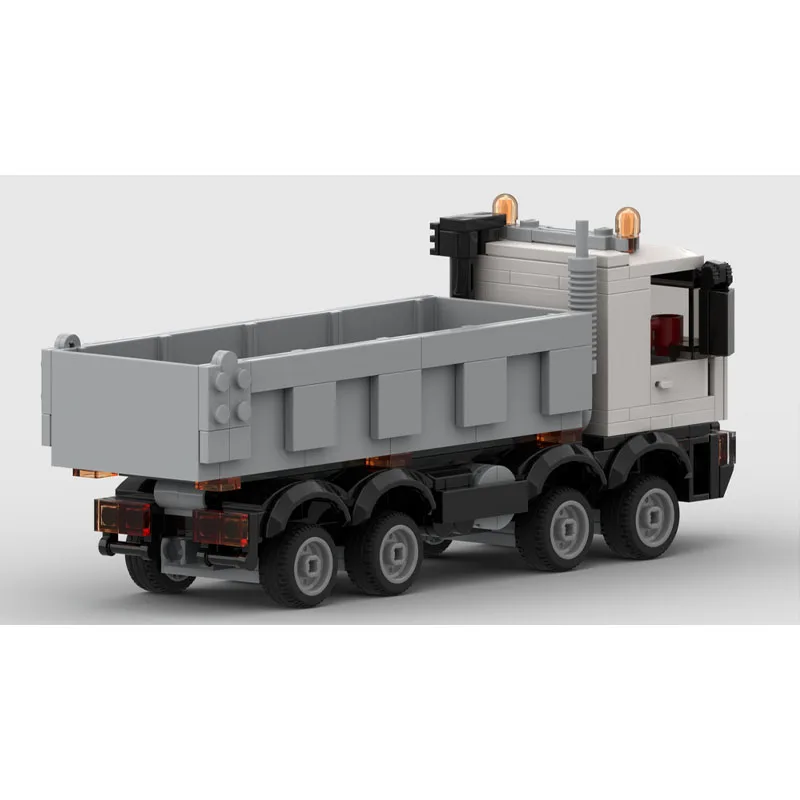 

MOC-188839 New Classic Mini Cargo Semi-Trailer Dump Truck Building Block Model 263 Parts MOC Boys Children Birthday Toy Gift