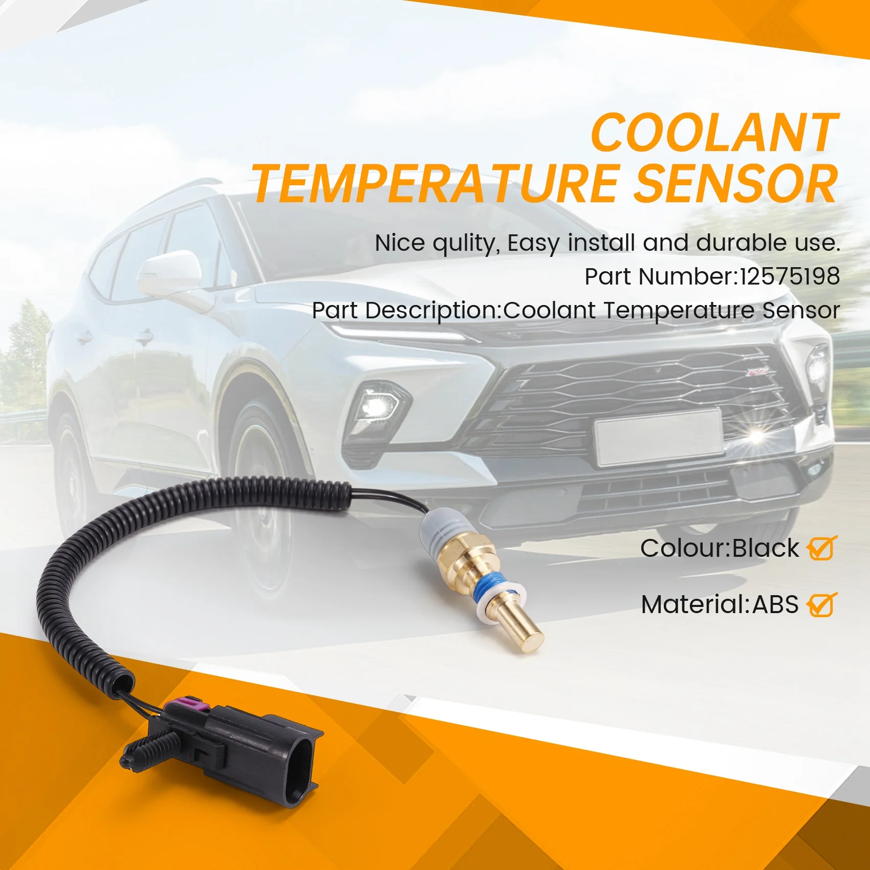 

A80X-12575198 Radiator Coolant Temperature Sensor For Ascender Bravada Envoy Trailblazer 2002-2005