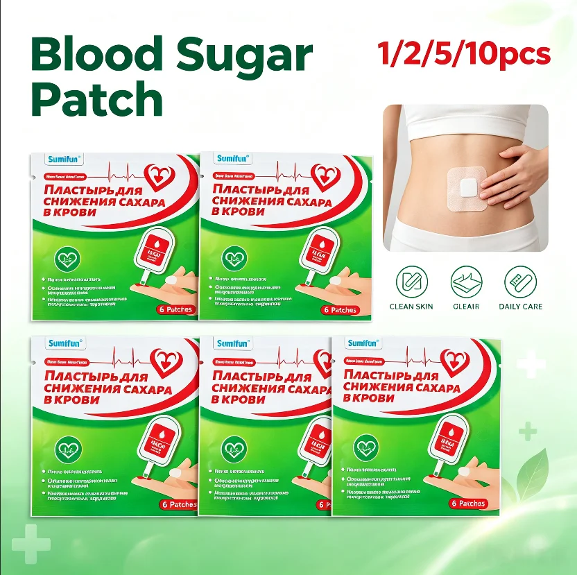 Russian Hypoglycemic Patches for Blood Sugar Control Pancreatic Function Improvement Blood Circulation Regulation