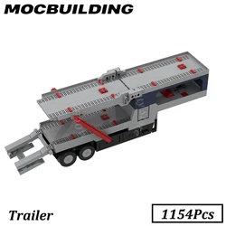 Trailer Car Model For Displaying 3 Speed Champion MOC Building Blocks Brick Toys Construction Gift Birthday Christmas Present