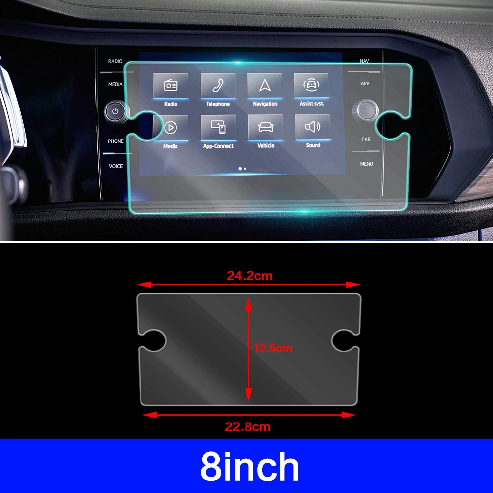 폭스바겐 VW 제타 MK7 2019-2024 차량용 멀티미디어 비디오 GPS 네비게이션 LCD 스크린 강화유리 보호필름