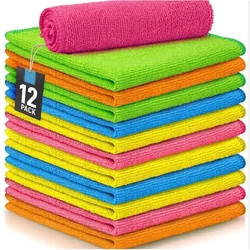 1pc 30*30cm Water Absorbent Towel Housewares Microfiber Cleaning Cloths for Cars Red Yellow Blue Towel Kitchen Dishwashing Cloth