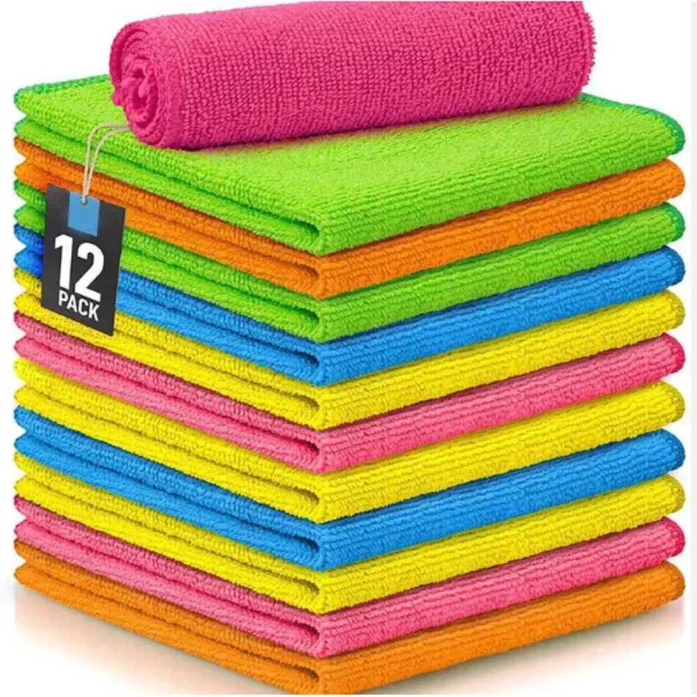 1szt 30 * 30cm Ręcznik pochłaniający wodę Ściereczki do mycia naczyń z mikrofibry do samochodów Czerwony Żółty Niebieski Ręcznik Ściereczka do mycia naczyń kuchennych