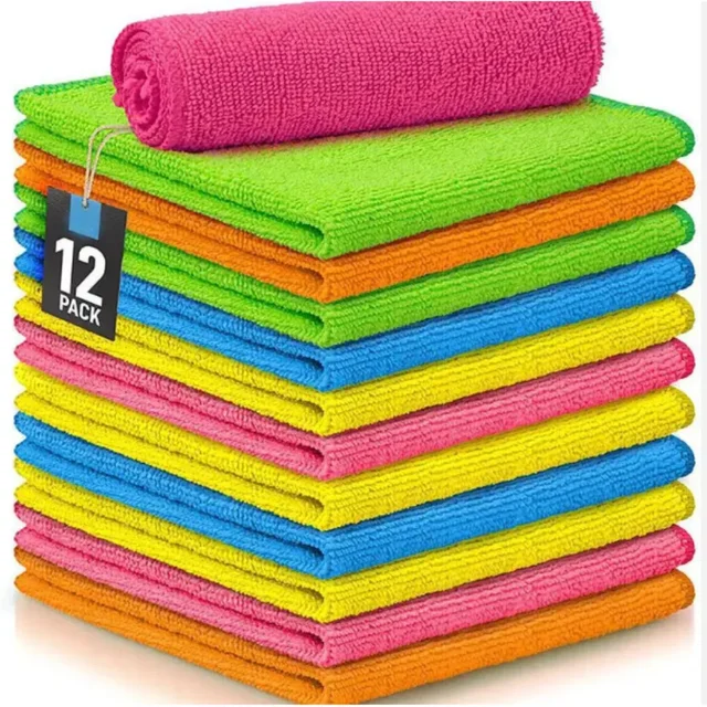 1szt 30 * 30cm Ręcznik pochłaniający wodę Ściereczki do mycia naczyń z mikrofibry do samochodów Czerwony Żółty Niebieski Ręcznik Ściereczka do mycia naczyń kuchennych