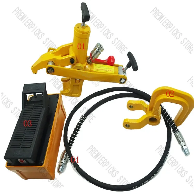 Pneumatic Hydraulic Tire Puller for Carts Portable Toe Release Device Stripper Forklift