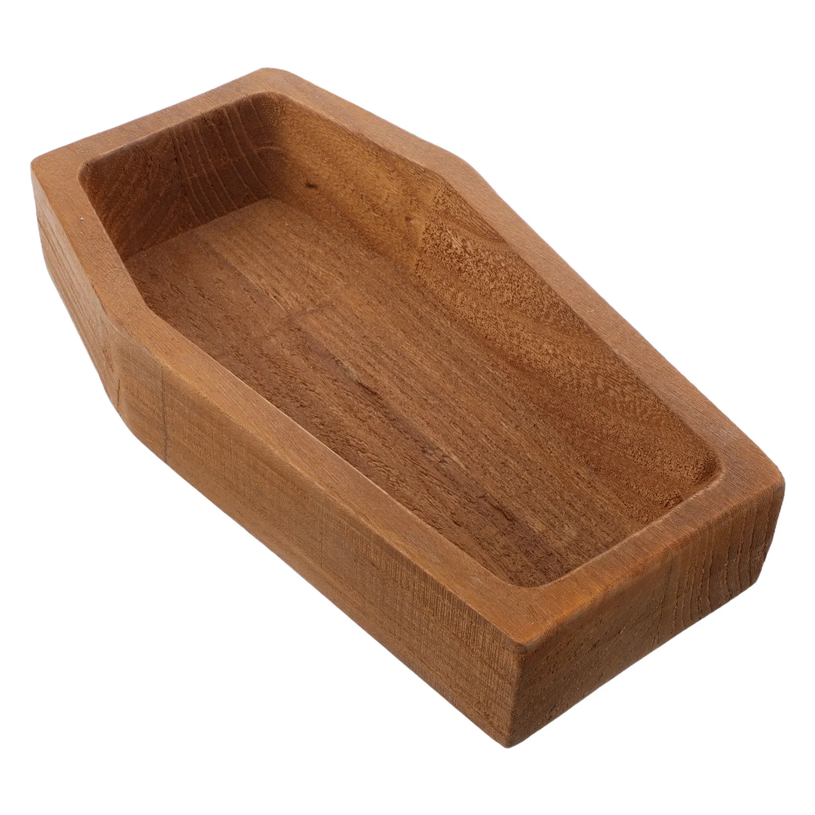 Coffin Shaped Wooden Serving Tray for Halloween – Rustic Snack Platter, Fruit & Appetizer Board, Party Serving Board