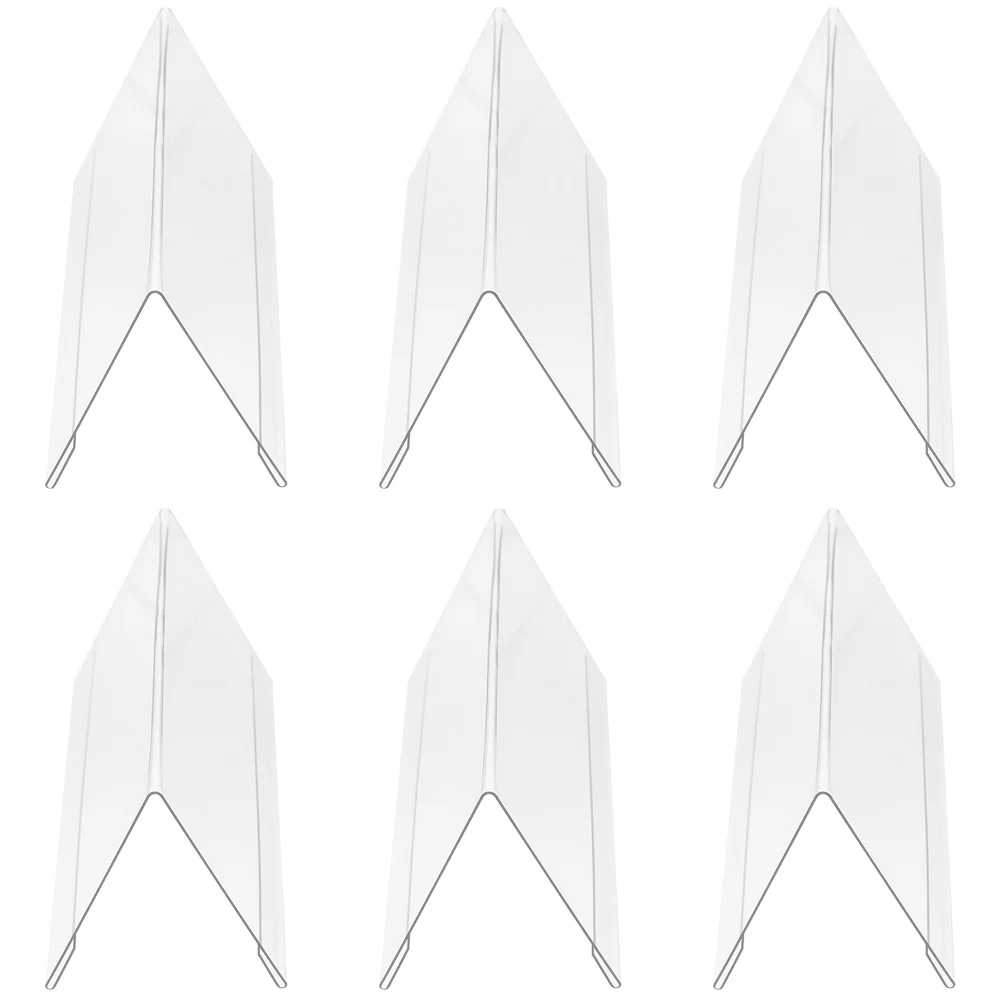 6pcs Conference Table Cards Acrylic Sign 150x80mm Reusable V Shaped Double Sided Desk Name Plate Wedding Signs