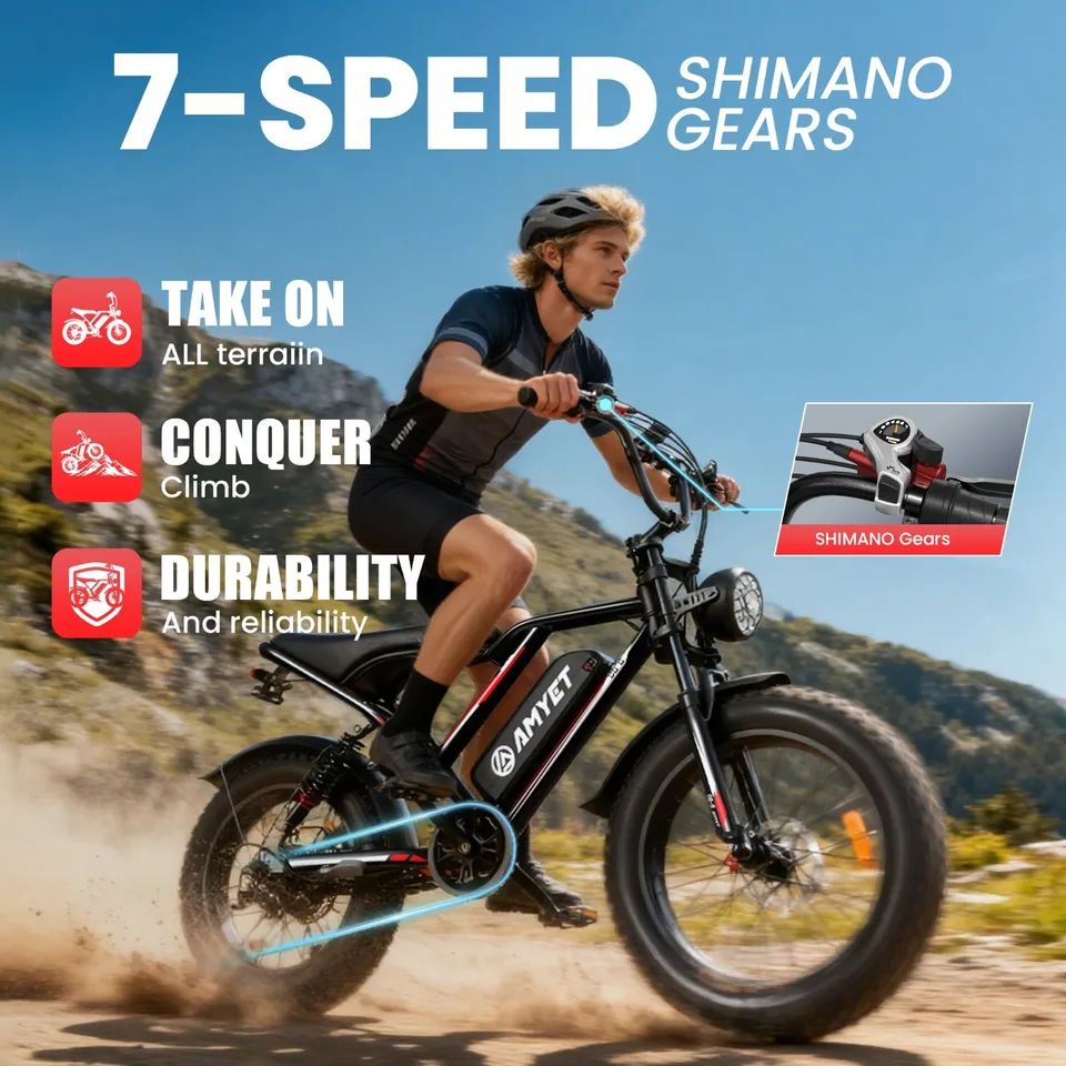 Electric Bike 1500W 20AH Dual Suspension Hydraulic Brake 20" Fat Tyre E-bike US image 8