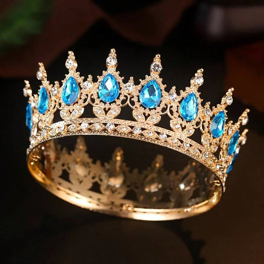 

Elegant Women Rhinestone Crown Headpiece Luxury Tiara For Wedding Royal Party