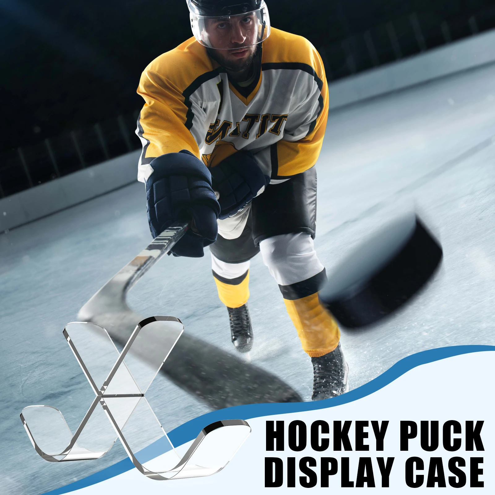 Hokey Puck vitrin akrilik hokey Puck tutucu ekran standı için tahsil Pucks buz hokeyi masaüstü organizeDecor depolama