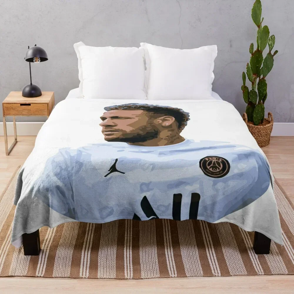 

Illustration Football Player Throw Blanket funny gift Soft Winter beds Stuffeds Blankets