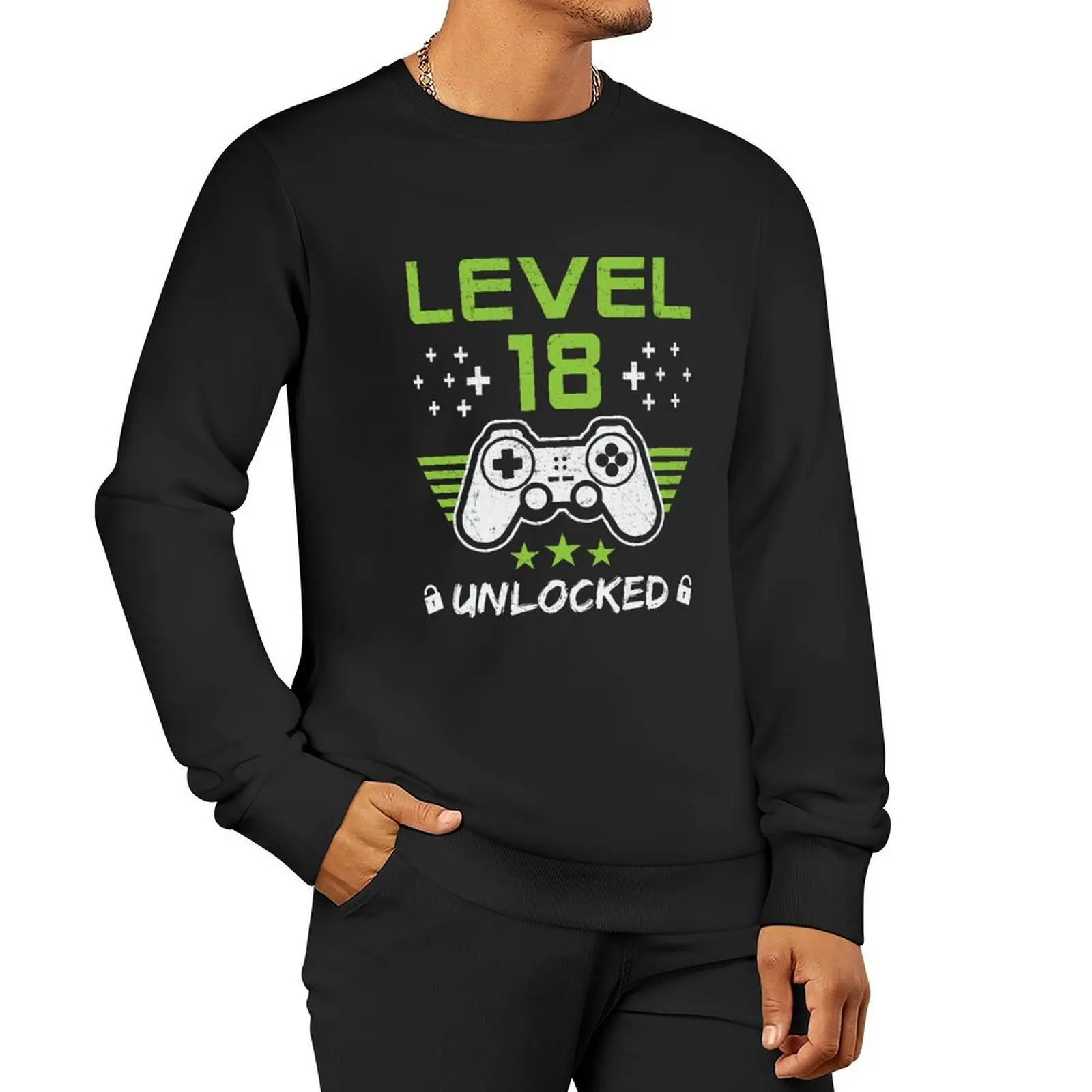 

18 Unlocked Funny 18th Birthday Pullover Hoodie anime clothes men clothes men's clothing men sweatshirt