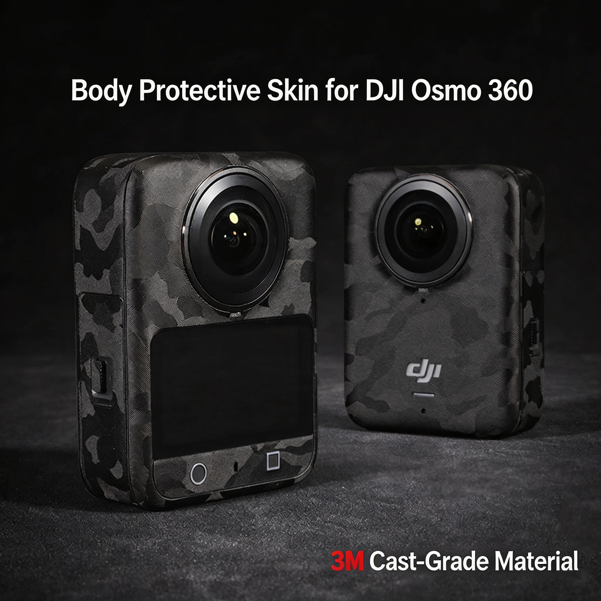 Suitable for DJI Osmo 360 II Panoramic Sports Camera Protective Film Carbon Fiber Full Package Sticker 3M Full Body Accessories