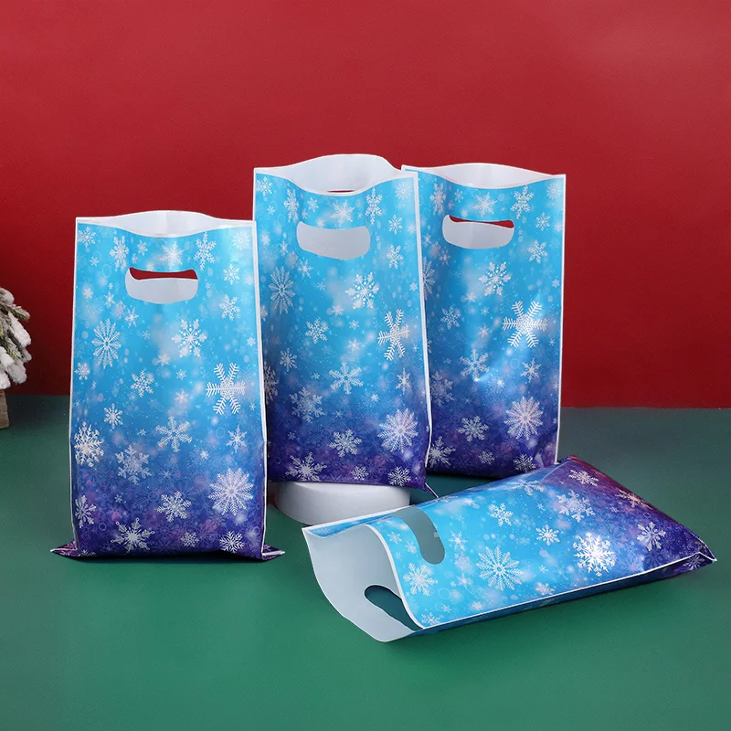 20/50Pcs Pack Winter Snowflake OPP Gift Packing Bag Candy Cake Bags for Merry Christmas New Year Party Favors Bag Decorations