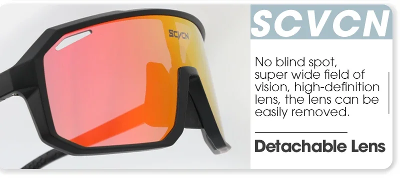SCVCN Neue Radfahren Gläser Fahrrad Sonnenbrille UV400 Sport Brillen Outdoor MTB Brille Fahrrad Frauen Männer Reiten Wandern Sonnenbrille – Detail 7