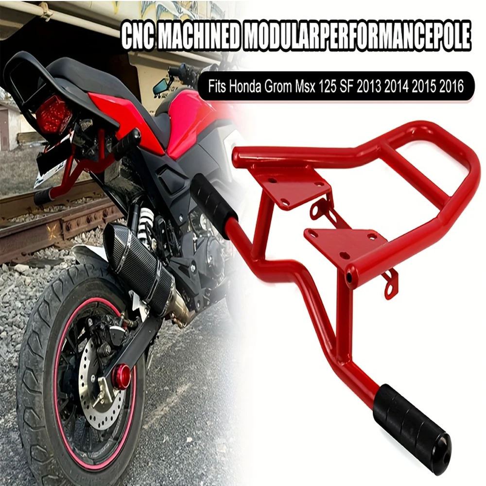 Motorcycle Manned Stunt Luggage Rack in Heavy Iron For Honda Grom Msx125 SF 2013 2014 2015 2016