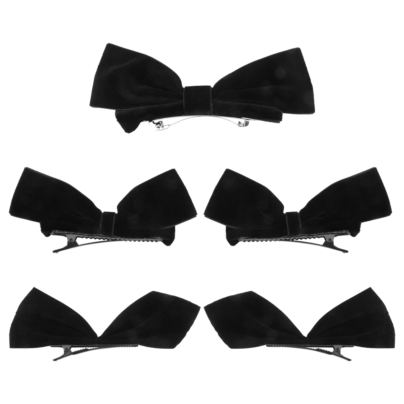 

4pcs Bow Hair Clips Women Hairpin Girls Accessory Elegant Fashion Fashion Hairwear Hairstyle Aid Black Bow Barrette