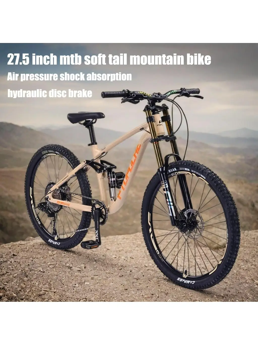 AliExpress 27.5 Inch Mtb Soft Tail Mountain Bike 11S Air Pressure Shock Absorption Downhill Bicycle Full Suspension Cross Country Bicicleta