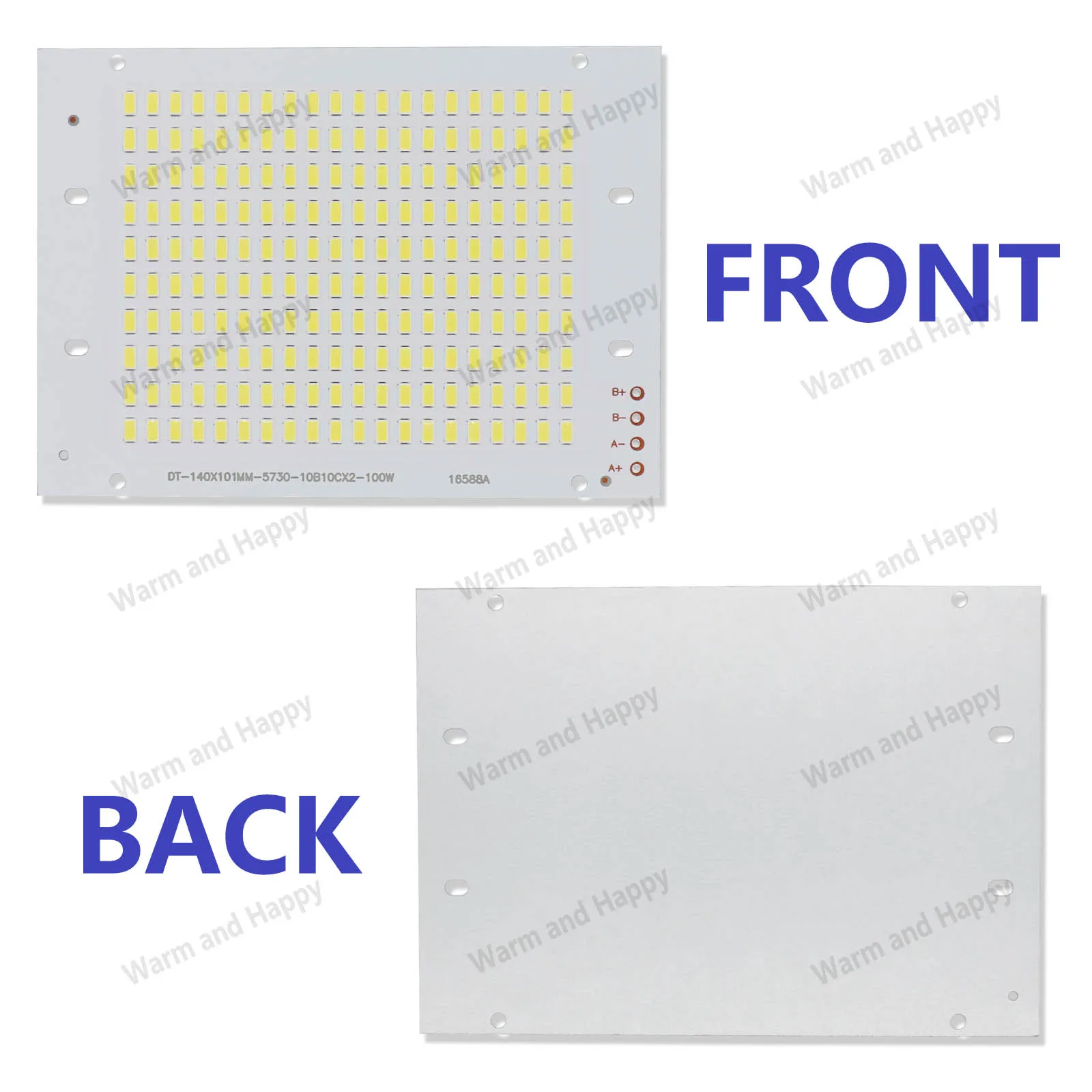 SMD-5730 100W DC30-32V SMD źródło światła tablica LED COB kwadratowy chip aluminiowy biały 6500K zewnętrzne akcesoria do reflektorów na dziedzińcu