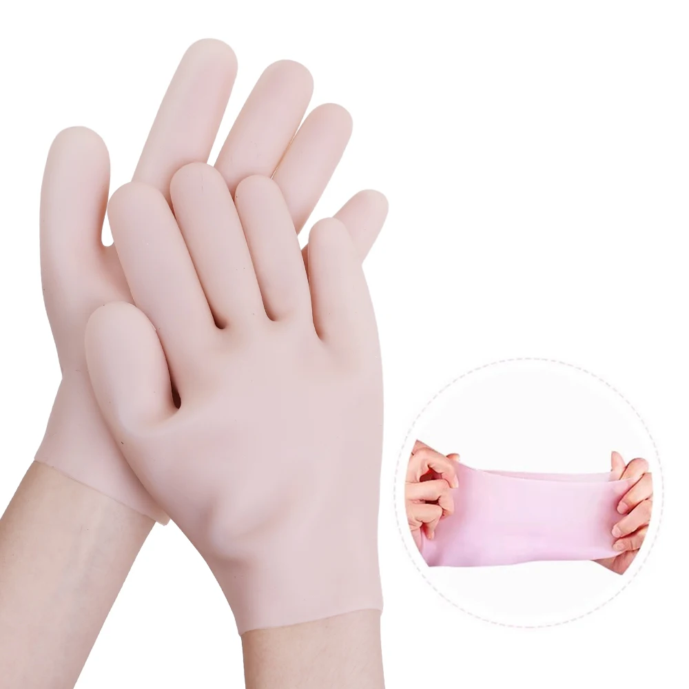 Elastic Silicone Exfoliating Glove & Socks Moisturizing Prevents Dryness Reusable DIY Foot Mask Spa Feet/Hands Masks Protective