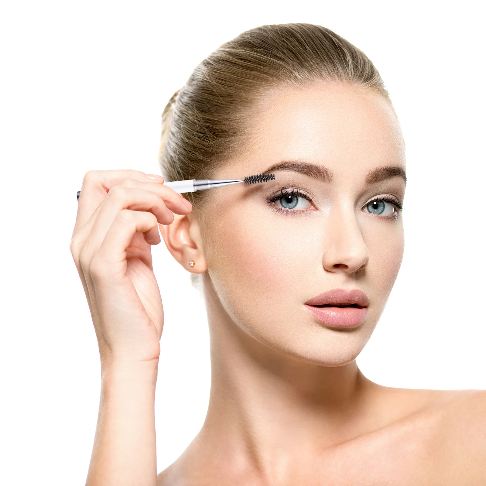 3Pcs Portable Eyelash Brushes Screw Wands Mascara Eyebrow Applicator for Travel Business Trip Makeup Screw Eyelash