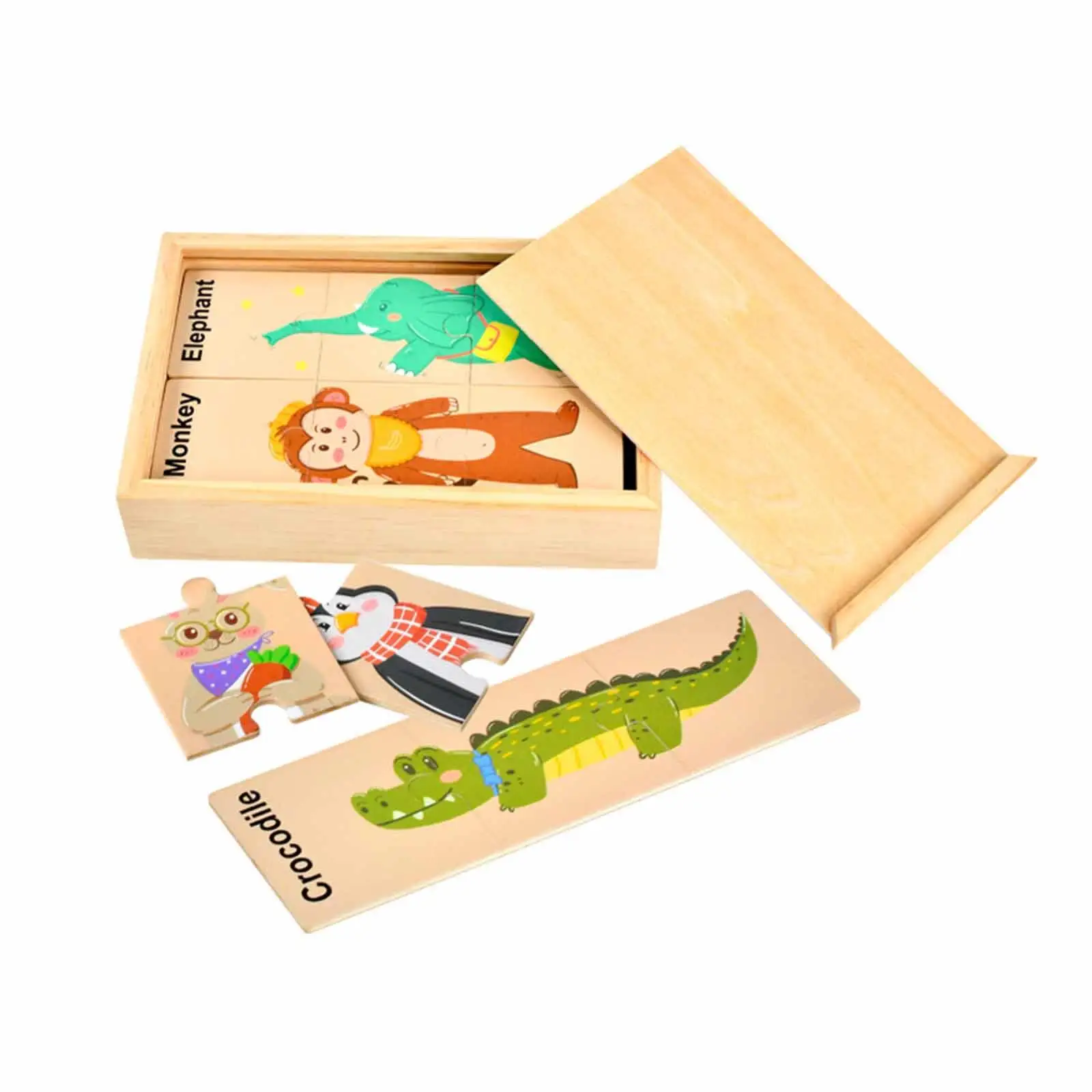 

Деревянная развивающая игрушка-головоломка для детей: животные, математические игры, развитие познавательных способностей и мелкой моторики