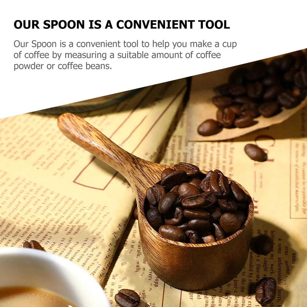 

Measuring Spoon Cup Wood Kitchen Gadgets Coffee Scooper Rice Tool Espresso Accessories Wooden Milk Powder Spoon Lightweight