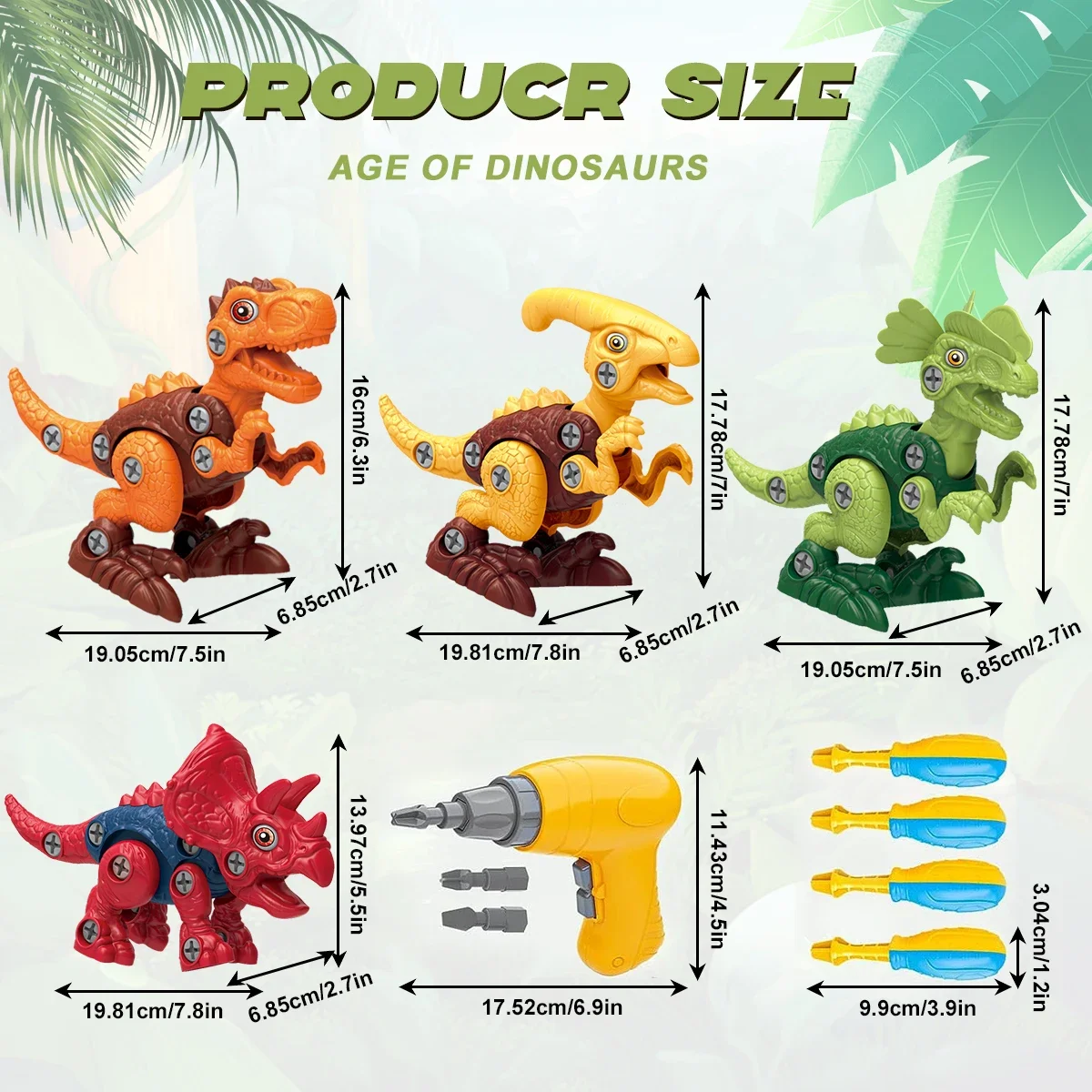 Diy Schroeven Dinosaurussen Babyspeelgoed Voor 3-12 Jaar Oud Assemblage Noten Model Sets Veilige Blokken Vroege Educatieve Peuter Geschenken