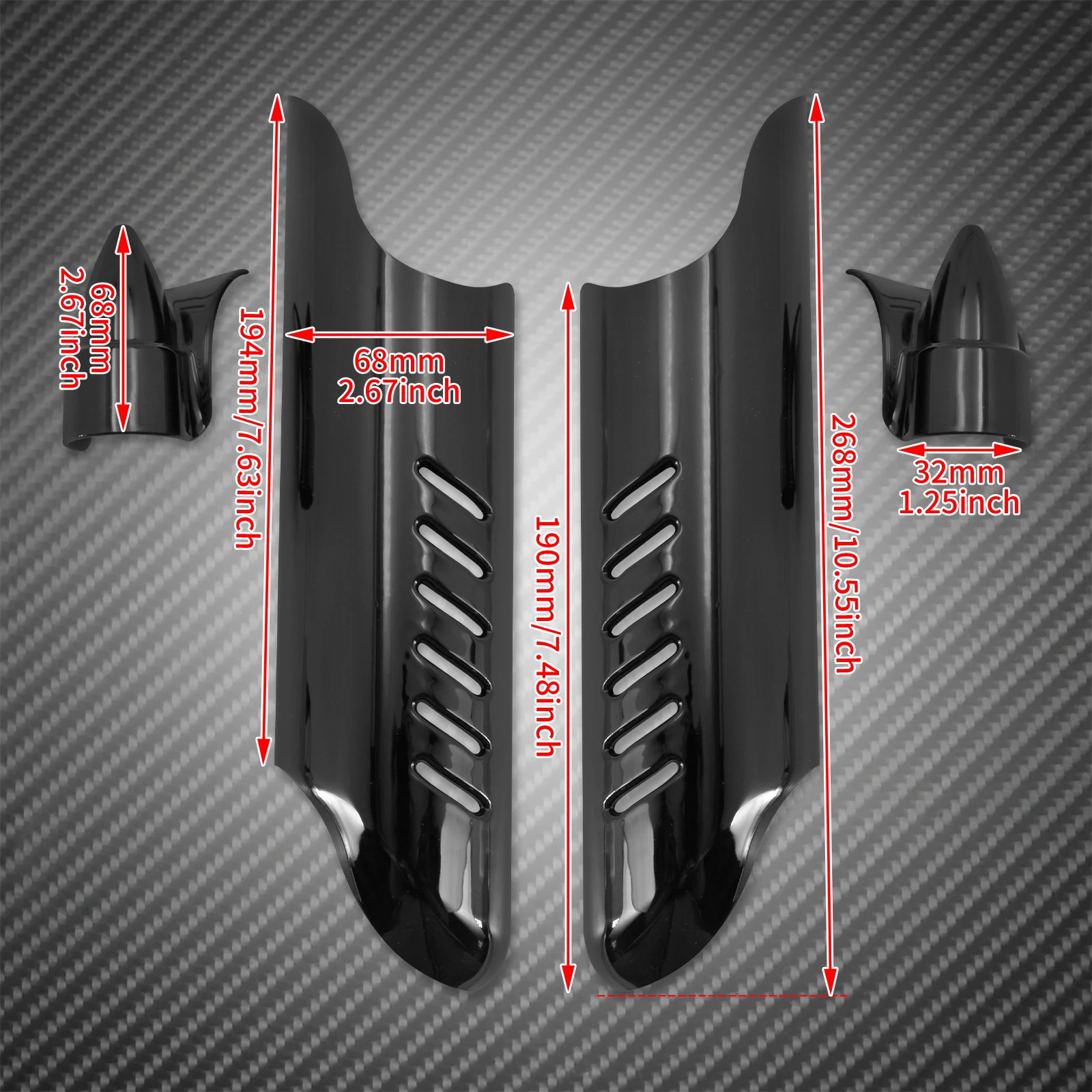 Motorcycle Lower Fork Leg Cover Guard Deflector Shield For Harley Touring Street Electra Tri Glide Road King Custom FL 2000-2013