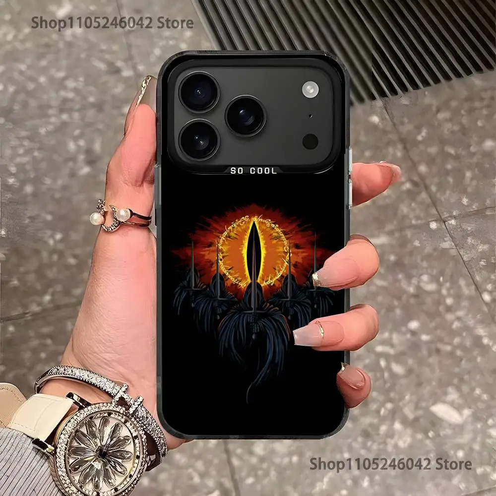 حلقات L-LordS R لهاتف Black Candy Matte Cover iPhone 17,16,15,14,13,12,11,Mini,Pro,E,SE4,XS,MAX #3