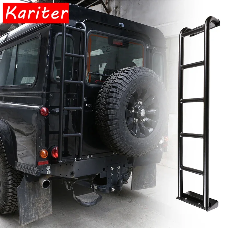 

For Land Rover Defender 90 110 2004-2019 Car Rear Tailgate Ladder Roof Climbing Ladder Aluminum Alloy Exterior Accessories