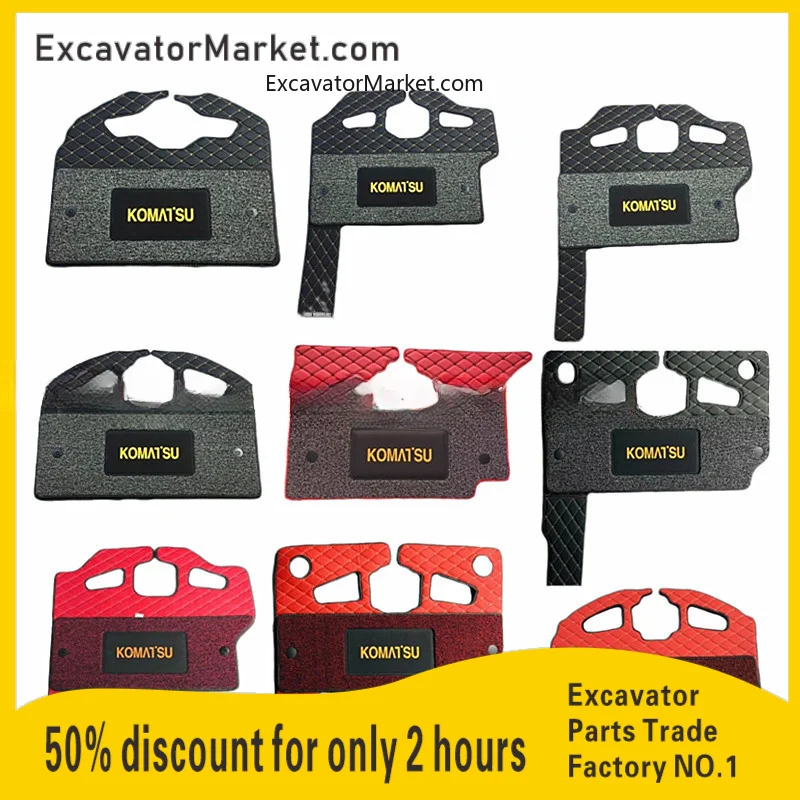 Excavator Free-Shipping For Sany Sy Komatsu 56-7 60 70 120 200 240-5-6-7-8 Excavator Parts Cab Foot Mat Floor Rubber Foot Mat