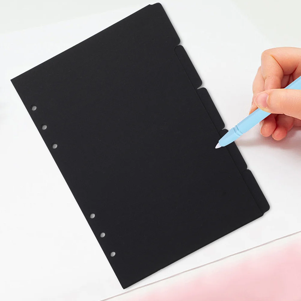10 قطعة مؤشر A5 للموثق علامات صفحة أوراق فضفاضة ورقة فواصل ملونة دفتر تبويب فواصل علامات التبويب الموثق القابلة للفصل المفكرة #5