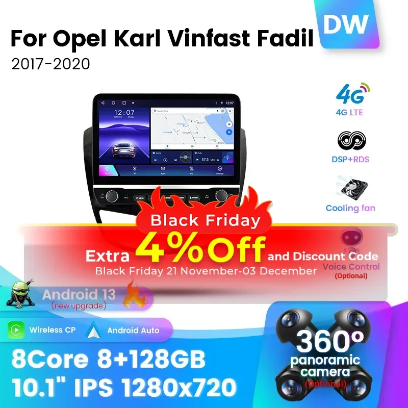 Car Multimedia Video Player Radio Autoradio For Opel Karl Vinfast Fadil 2017-2020 Touch Screen GPS Navigation WIFI Car-play Auto