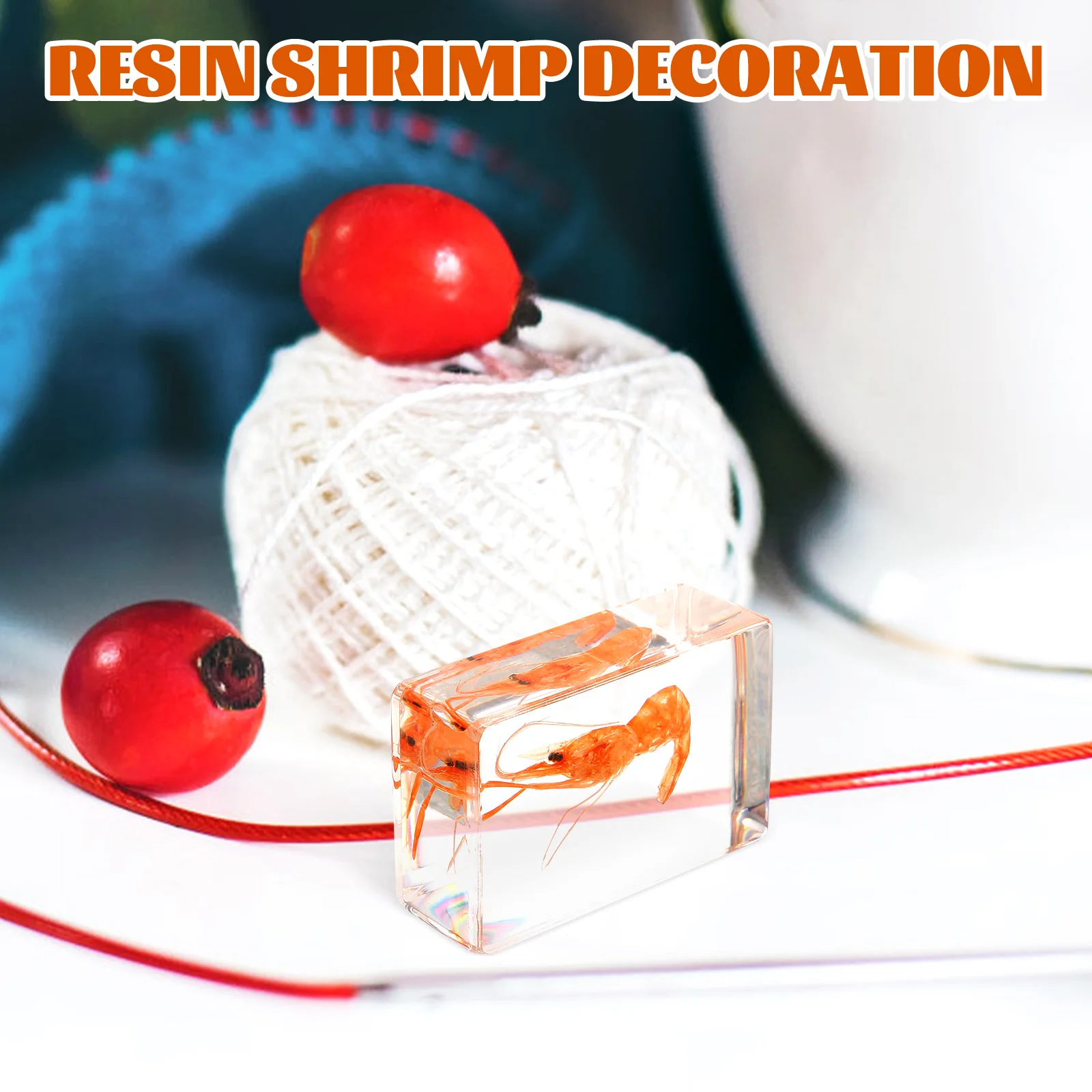 

Shrimp Specimen Resin Craft Decorative Science Collection Medical Teaching Tool Lightweight Desk Decoration Resin Shrimp