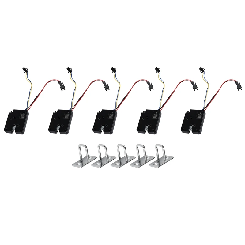 

5Pcs Small Black Cabinet Door Electronic Lock Electric Control Lock