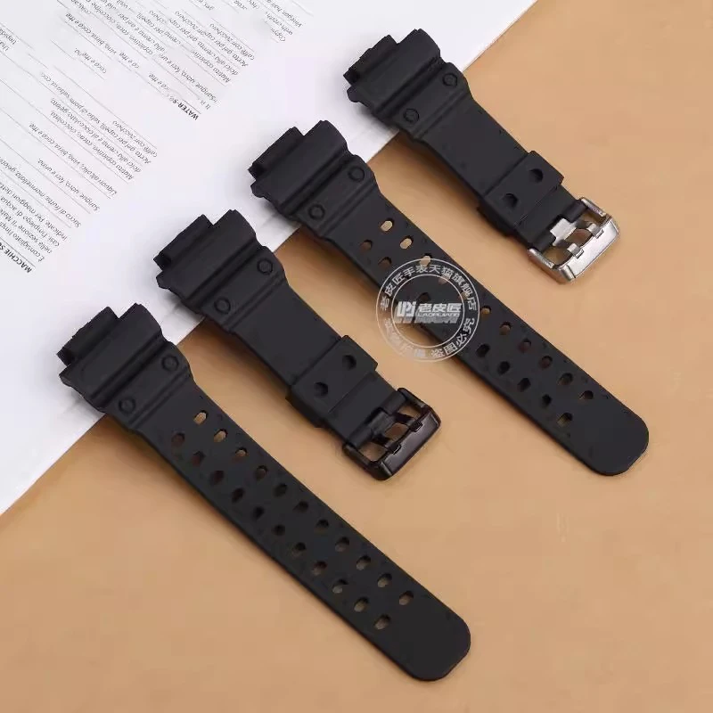 Cinturino in silicone resina nera per Casio G-SHOCK Enorme G Square Block GX-56BB GX56BB GXW-56 GXW56 Cinturino in gomma con gx56