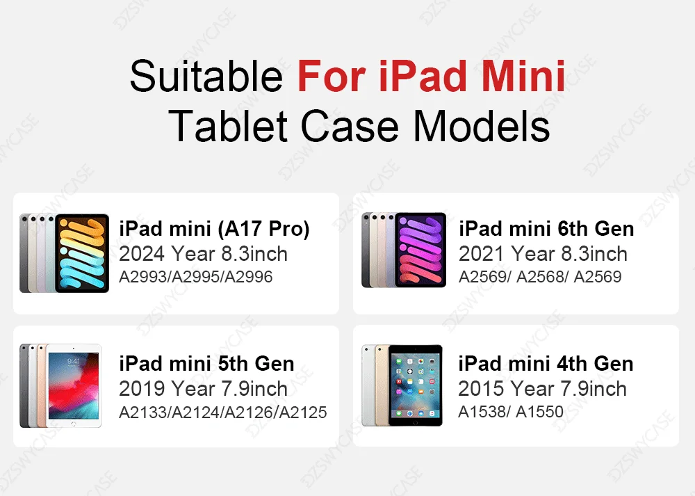 Hülle für iPad 10./11. Generation A16, 9./8./7. Generation 10.2, 5./6. Generation 9.7, Air 10.9 M4 M3 M2 11 13, Pro 11 12.9 13 M5, Mini 7/6 A17 Pro Cover – Detail 2