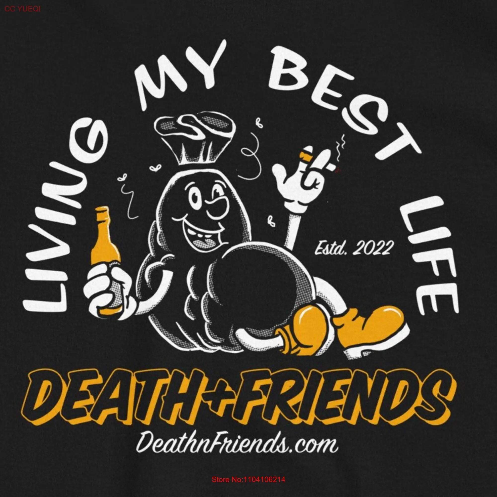 Camiseta de "Living My Best Life", camiseta de basura, cerveza, soy una bolsa, regalo de persona de basura, para beber, arte de cejas bajas, mangas largas o cortas