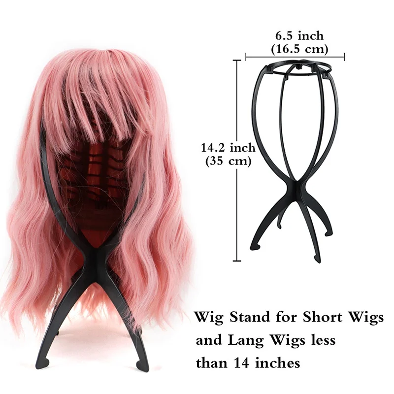 ขาตั้งวิกแบบตั้งโต๊ะ 2 ชิ้น ขาตั้งวิกแบบพกพา ที่แขวนวิกแบบพกพา ที่แขวนหมวกสำหรับร้านทำผม ช่างตัดผม ขาตั้งโชว์